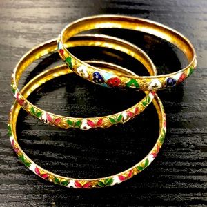 Indian bangles with enamel